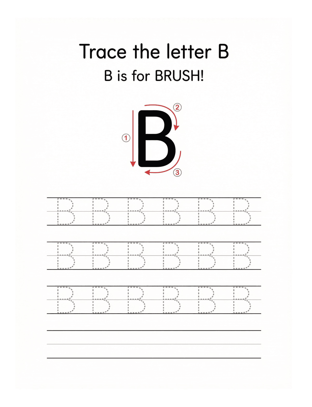 Fifth page of Learn to Write ABC