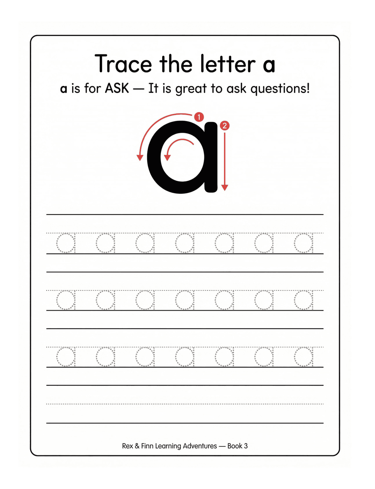 Third page of Lowercase Magical Garden
