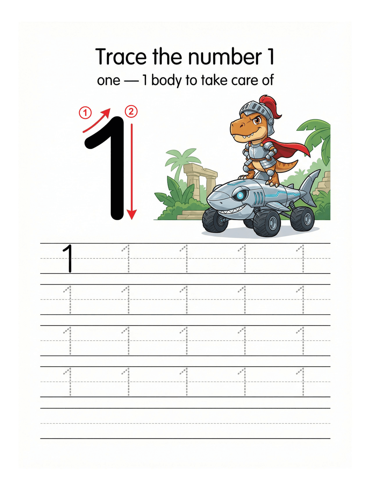 Third page of Numbers of the Jungle